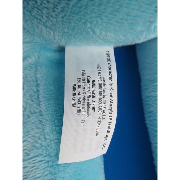 Macys Tippy Toe Blue Plush Reindeer Stuffed Animal Toy 22" Long - Picture 3 of 7